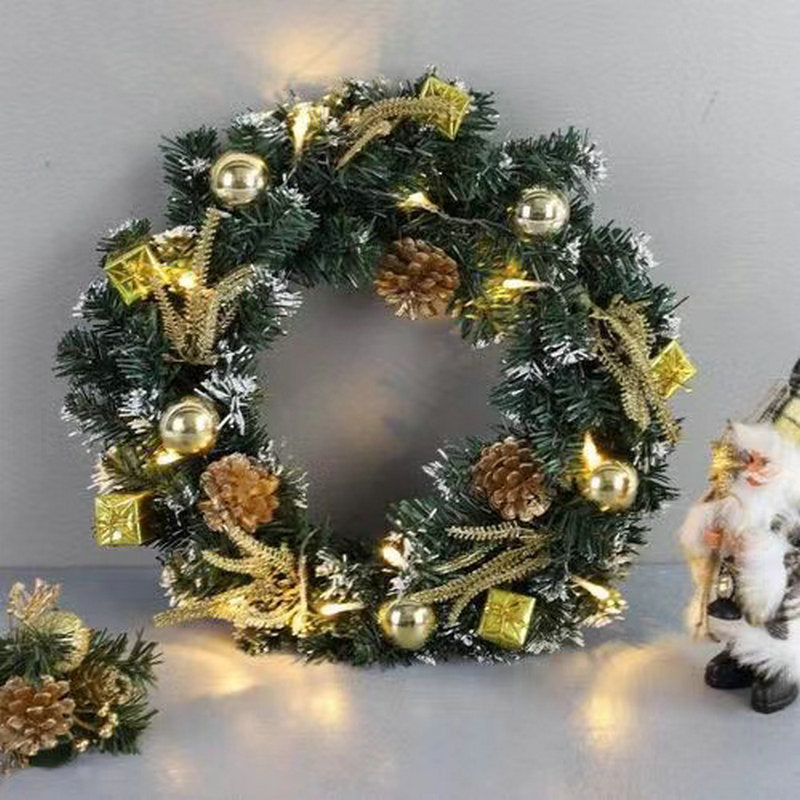 Christmas Decoration With Lights Garland Scene Decoration Door Hanger